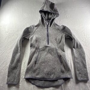 Lululemon Athleisure Heathered Grey Fleece 1/2 Zip Hoodie Women's Size Unkwown